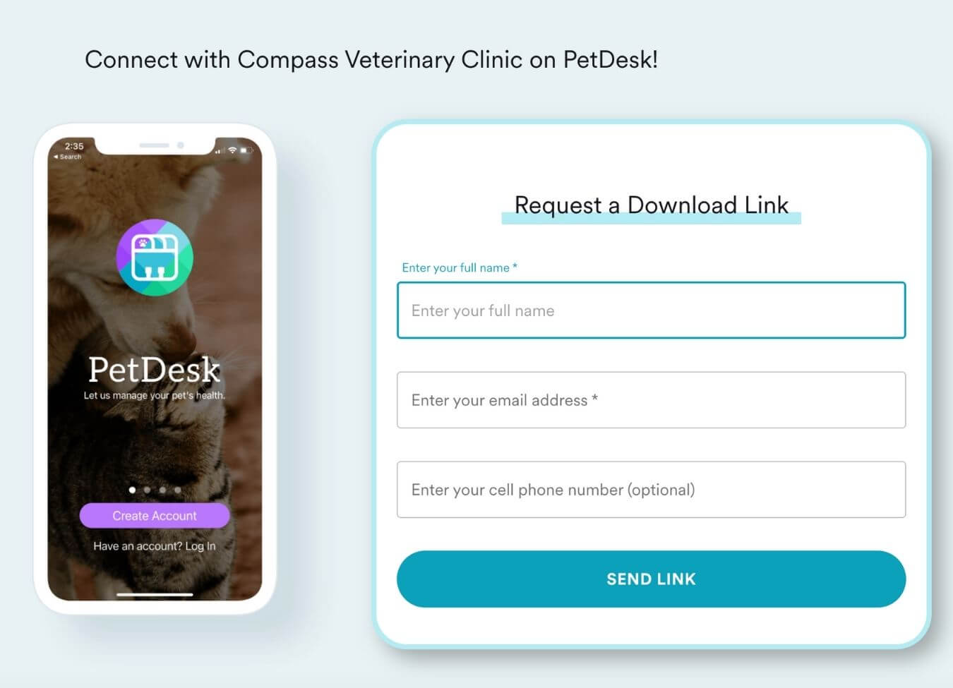 Compass Vet Clinic - app